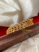 Gold Look Alike AD Stone Bangle-Circle-G4110